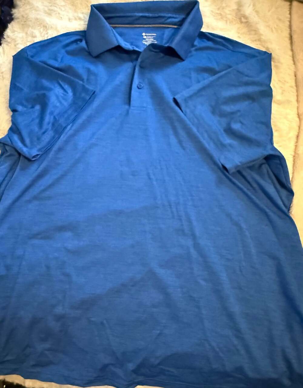 Member's Mark Performance Polo Size XXL Royal Heather Blue